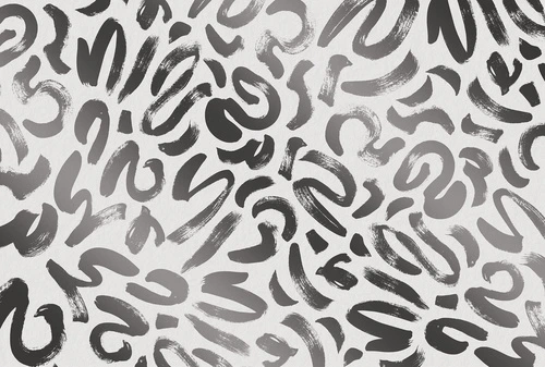 белый фон, черные мазки, декоративные, каллиграфия, абстракция, эффект туши, динамичный узор