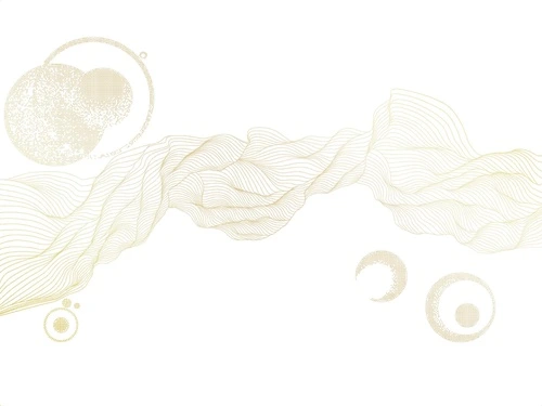 графика, золотые обои для стен, линии, золотые линии, вуаль, шары