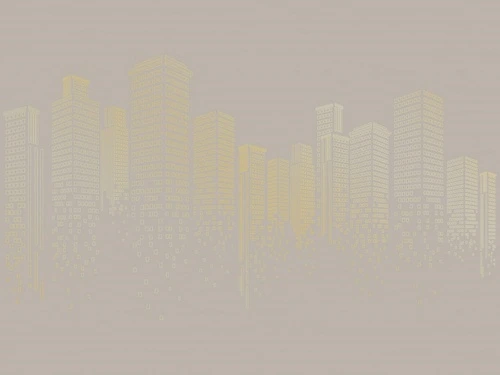 графика, линии, золотые линии, обои с золотыми линиями, город, мегаполис, серые, бежевые