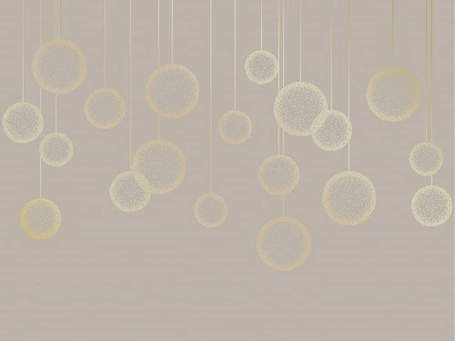 графика, золотые линии, обои с золотыми линиями, обои с золотым рисунком, обои с золотом, шары, вертикальные линии, бежевые, серые