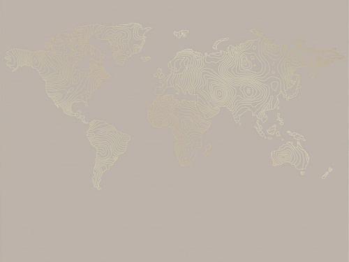 графика, золотые линии, обои с золотыми линиями, обои с золотым рисунком, карта мира, бежевые, серые