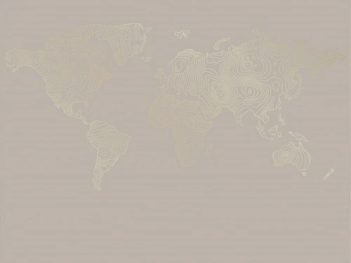 графика, золотые линии, обои с золотыми линиями, обои с золотым рисунком, карта мира, бежевые, серые