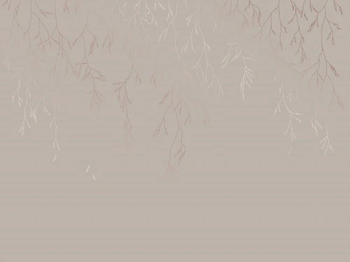 графика, линии, медные обои, медный цвет обоев, ветки, листья