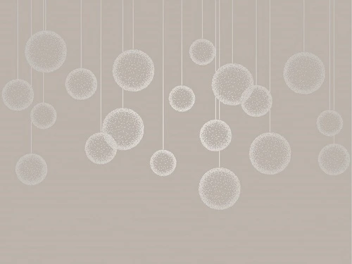 графика, линии, обои с серебром, обои с серебром для стен, обои светлые с серебром, шар, подвес, бежевые, бежевая, серая