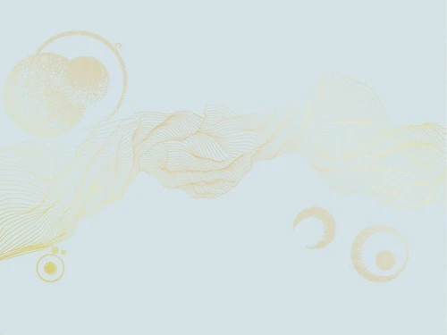 графика, золотые линии, обои с золотыми линиями, обои с золотом, с золотым рисунком, голубая, вуаль, шар