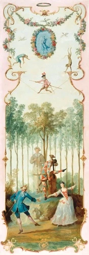 картины, живопись, классика, вертикальные, узкие, люди, медальон, дерево