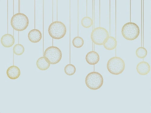 графика, золотые линии, обои с золотыми линиями, обои с золотом, с золотым рисунком, шары, голубая