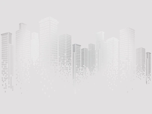графика, линии, светлая, серая, с серебром, обои светлые с серебром, город, мегаполис