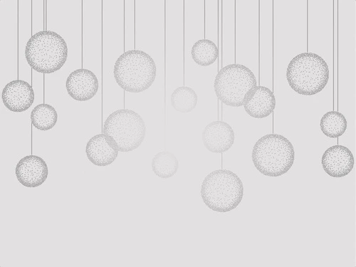 графика, линии, светлая, серая, с серебром, обои светлые с серебром, шары, вертикальные линии