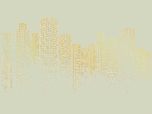 графика, золотые линии, обои с золотыми линиями, обои с золотым рисунком, зеленая, город, мегаполис