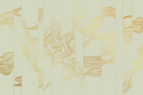 графика, золотые линии, обои с золотыми линиями, обои с золотым рисунком, зеленая, волны