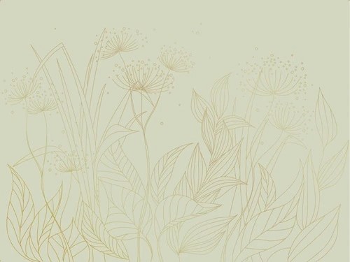 графика, золотые линии, обои с золотыми линиями, обои с золотым рисунком, зеленая, золотые листья, трава