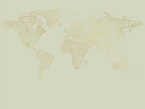 графика, золотые линии, обои с золотыми линиями, обои с золотым рисунком, зеленая, карта мира, карта