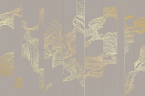 графика, волны, золотые волны, золотые линии, бежевые, коричневые, обои графикой, обои с золотым рисунком, обои для стен с золотом, обои с золотыми линиями