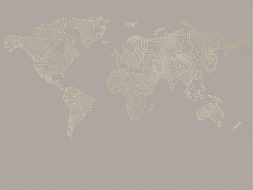 графика, карта мира, карта, золотык линии, бежевые, коричневые, обои графикой