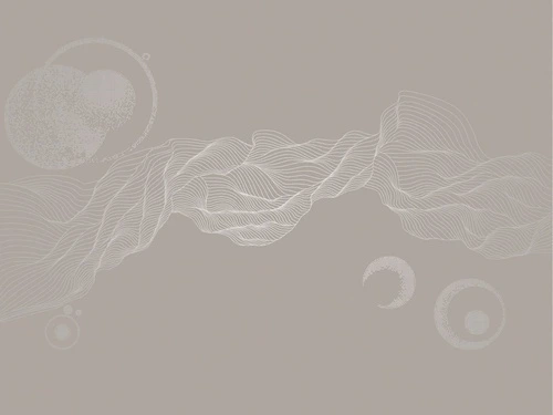 графика, линии, с серебром, вуаль, шары, бежевые, коричневые, обои с серебром, обои с серебром для стен