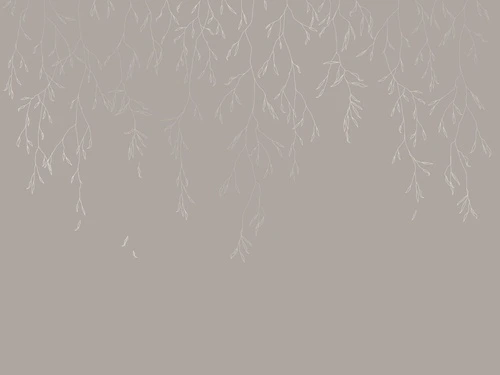 графика, линии, с серебром, обои с серебром, обои с серебром для стен, бежевые, коричневые, ветки, листья