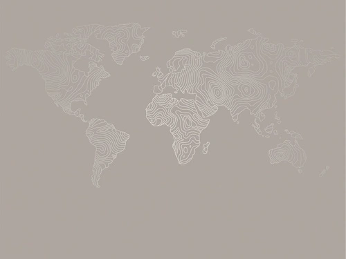 графика, линии, с серебром, карта мира, карта, бежевые, коричневые