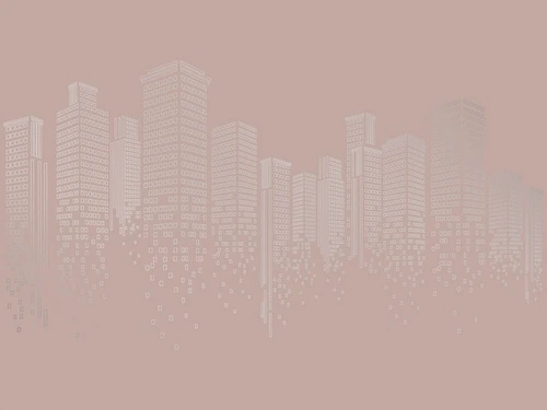 графика, розовая, город, мегаполис, с серебром, обои с серебром, обои с серебром для стен