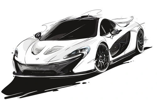 спортивный автомобиль, белые, графика, суперкар, быстрые, стильные, динамика, энергия, в подростковую комнату, для мальчиков, современные, акцентные, эффектные, иллюстрация, на белом фоне