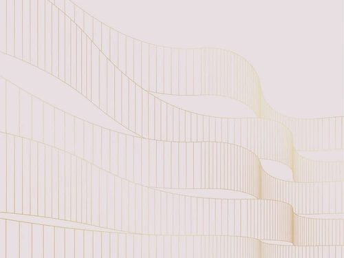 графика, светлая, белая, розовая, золотые линии, ленты