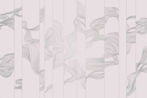 графика, белая, светлая, розовая, волны, вертикальные, с серебром