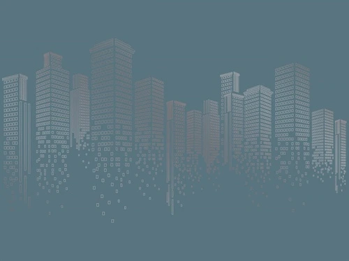 графика, медные, линии, город, сити, мегаполис, бирюзовые, темные