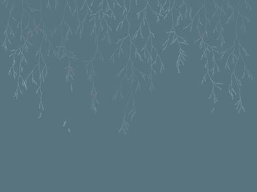 графика, с серебром, линии, ветки, листья, бирюзовые, темные