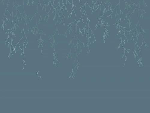 графика, с серебром, линии, ветки, листья, бирюзовые, темные