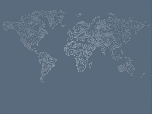 графика, с серебром, карта мира, карта, в офис, в кабинет, синяя, темная