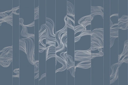 графика, с серебром, волны, вертикальные, синяя, темная