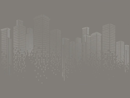 графика, с серебром, линии, серебро, город, сити, мегаполис, коричневая, темная