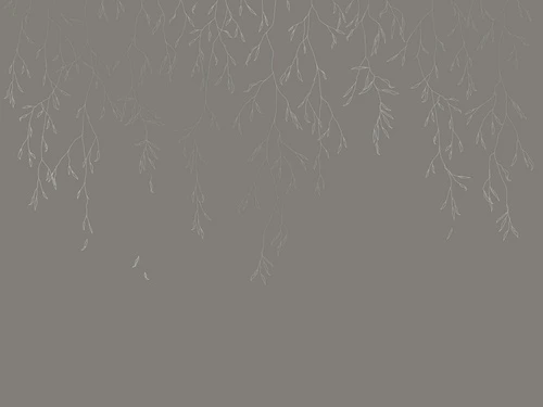 графика, с серебром, линии, серебро, ветки, листья, коричневая, темная