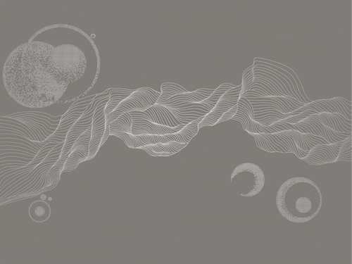 графика, с серебром, вуаль, шары, коричневая, темная, в гостиницу, в салон