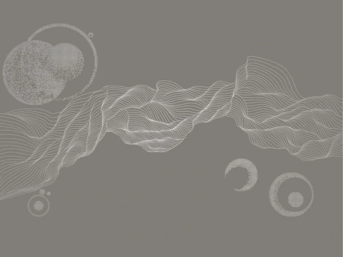 графика, с серебром, вуаль, шары, коричневая, темная, в гостиницу, в салон