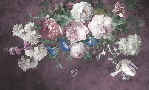 растения, розы, пионы, лепестки, листья, цветы