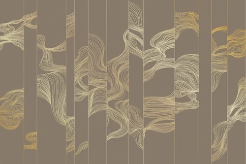 графика, золотые линии, с золотом, в гостиницу, в зал, волны, вертикальные, темно коричневые, темные