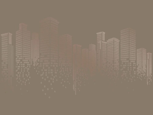 графика, медные, город, сити, мегаполис, темно коричневая, темная
