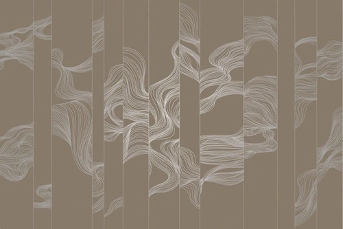 графика, с серебром, линии, волны, вертикальные, темно коричневая, темная, в зал, в гостиницу, мужские