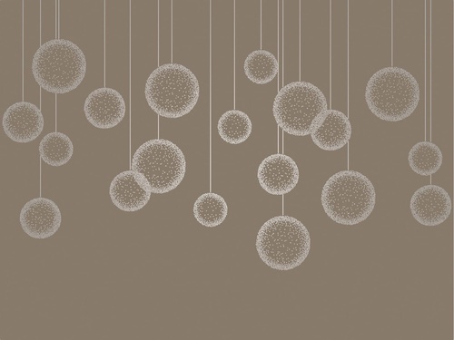 графика, с серебром, линии, вертикальные, шары, темно коричневая, темная