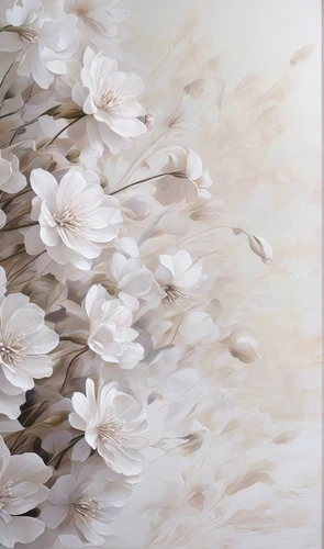 цветы, белые цветочки, бежевые, вертикальные, полевые цветы