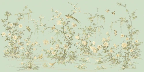 шинуазри, сад, сады, бамбук, яркие, зеленые