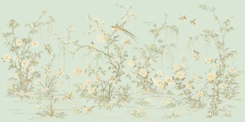 шинуазри, сад, сады, бамбук, светлые, светло зеленые