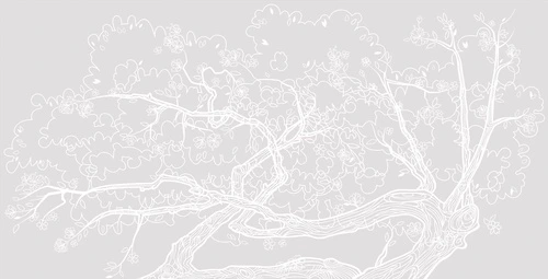 графика, обои графикой, обои графика, дерево на стену, светло серая, серая