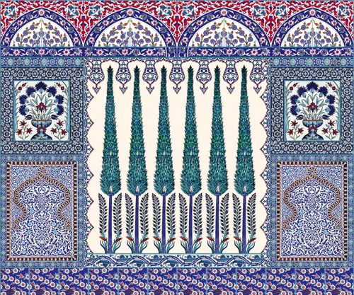 ваза, восточный узор, арабский орнамент, узор, трава, вазы, византийский узор, синие, персидский орнамент, мозаика, цветы, разноцветные, орнамент