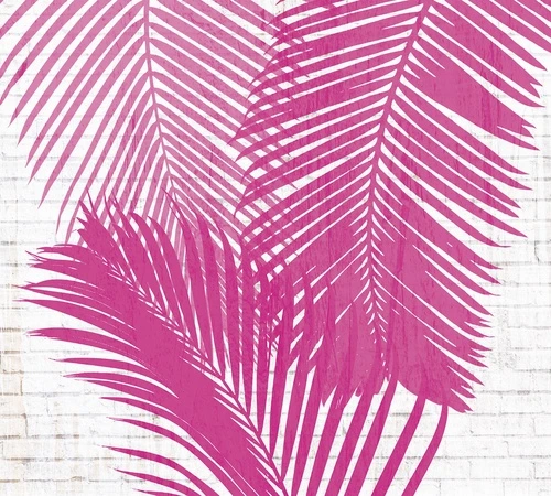 пальмовые листья, розовый силуэт, тропический орнамент, белый фон, экзотика, лето, декоративный узор, минимализм, современный стиль, для гостиной, для спальни, для офиса, природа, расширяющие пространство