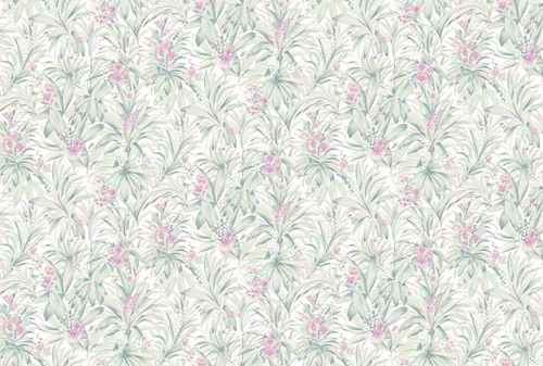 тропические листья, розовые цветы, экзотика, нежные тона, пастельный фон, декоративный узор, лето, природа, для гостиной, для спальни, флора, тропический орнамент, расширяющие пространство