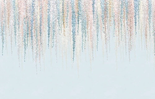 цветы, свисающие, голубая, сиреневая