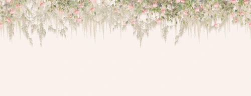 цветы, свисаюшие, бежевые, листья, лианы