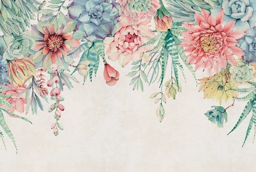 цветы, пионы, розовая, зеленая, свисающие, с потолка